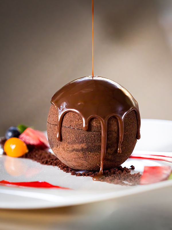 Schokoladen-Kuchen mit Früchte Schokoladen-Kuchen mit Früchte