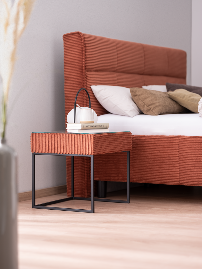 2xl-RORIS (1) rot-braunes Cord-Bett RORIS von ADA Mindful Living