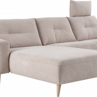 beiges Sofa ALIKA von ADA Möbel mit Holzfüßen im Scandi Stil