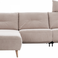 beiges Sofa ALIKA von ADA Möbel mit Holzfüßen im Scandi Stil