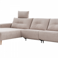 beiges Sofa ALIKA von ADA Möbel mit Holzfüßen im Scandi Stil