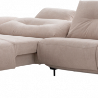 beiges Sofa ALIKA von ADA Möbel mit Holzfüßen im Scandi Stil mit Liegefläche