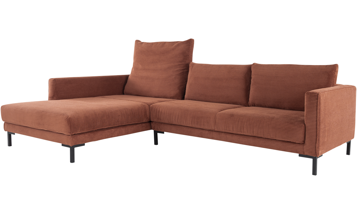 VALENTINO couch in rust brown and corduroy from ADA Möbel