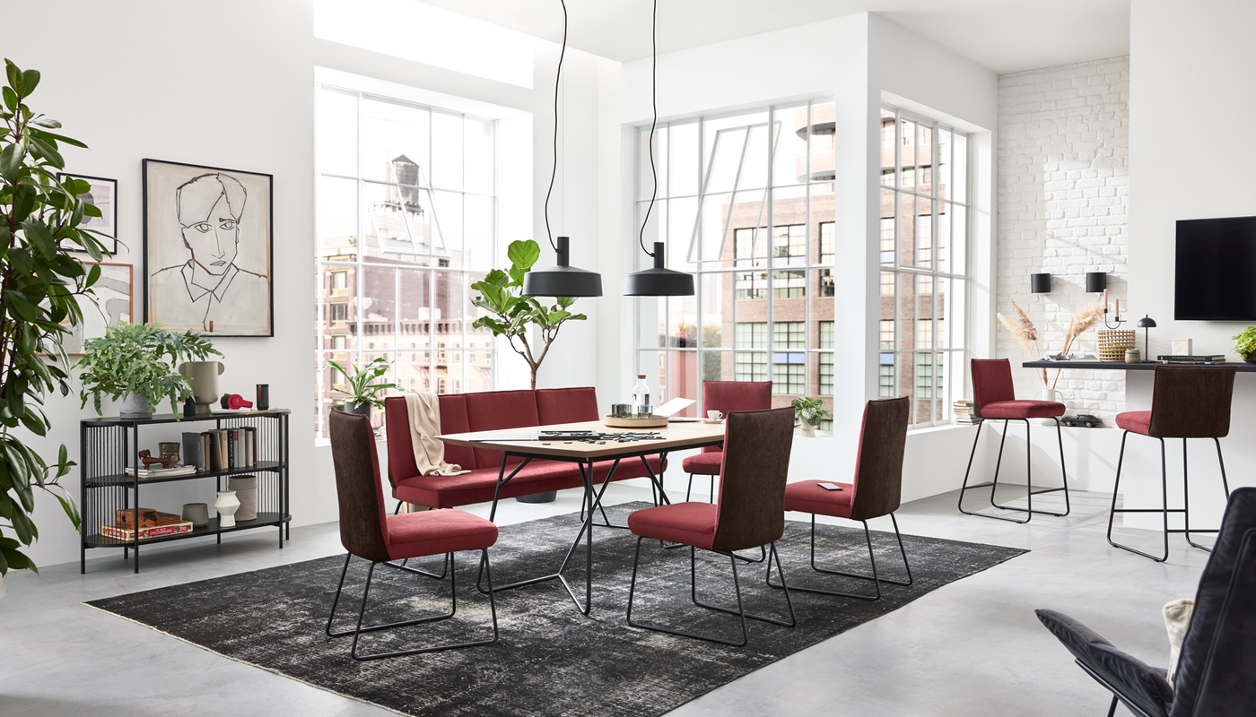 4xl-VITO-2 rote Essgruppe VITO von ADA Möbel mit ADAption Funktion